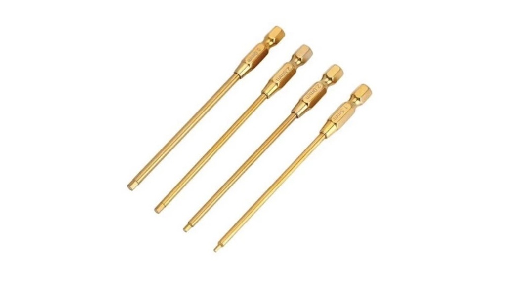 Біти сталеві посилені 1/4 дюйми набір біт 1,5мм 2мм 2,5мм 3мм