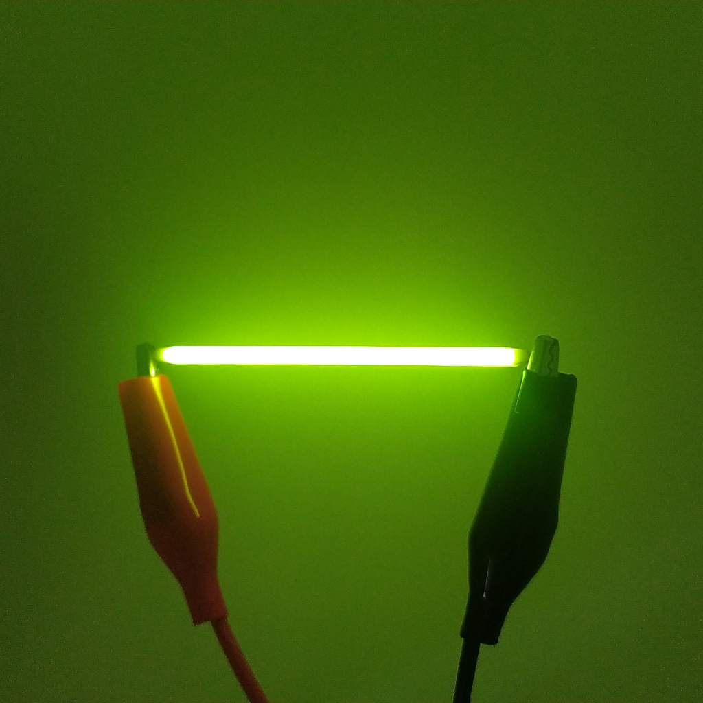 Світлодіодна нитка "філамент", зелена, 68 мм, CZ-FILL-68G-3V