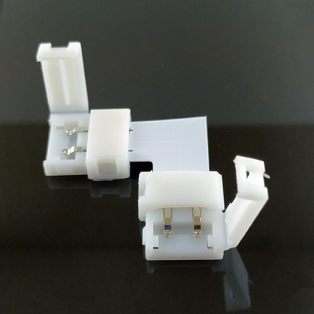 Коннектор світлодіодної стрічки 10 mm, 2 pin кутовий
