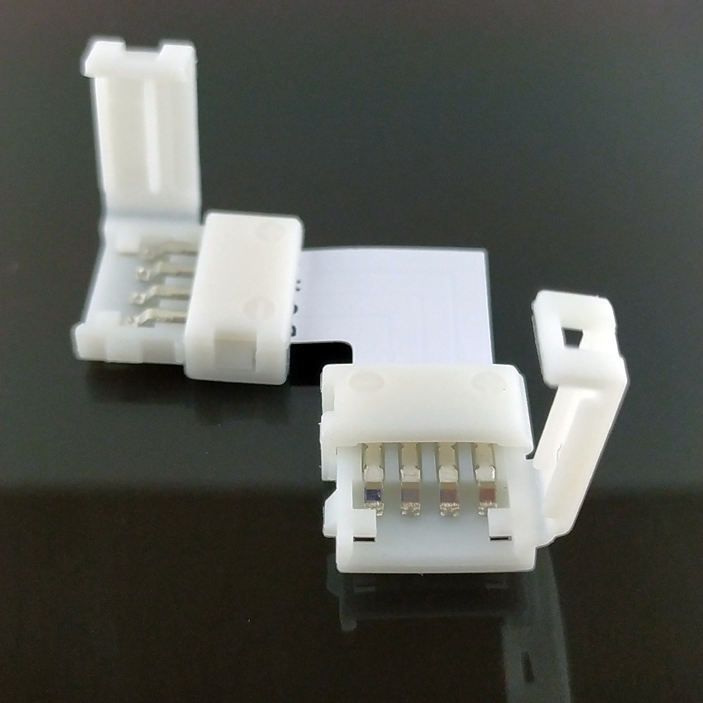 Коннектор світлодіодної стрічки, 4 pin кутовий
