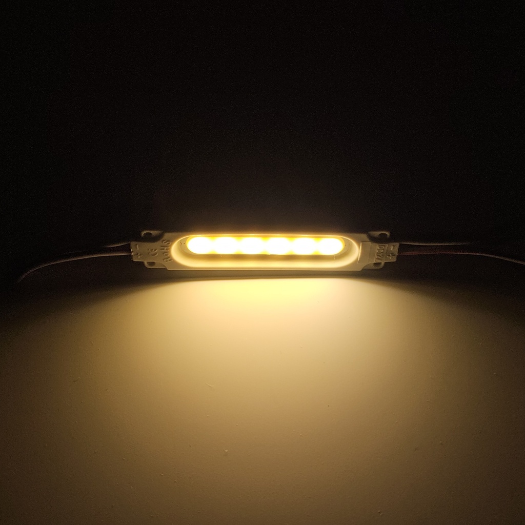 Модуль рекламний 12v COB 6816 прямокутний Білий теплий