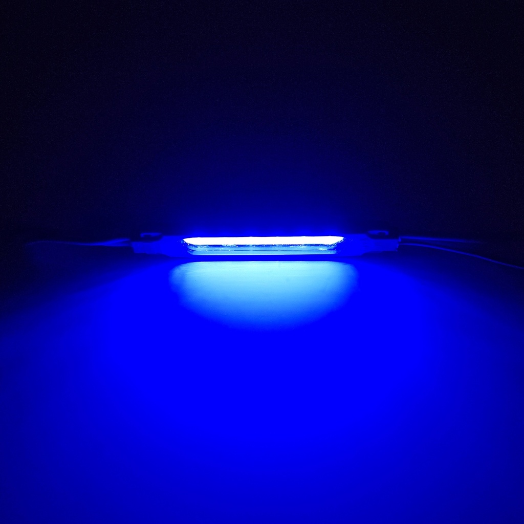 Модуль рекламний 12v COB 6816 прямокутний з лінзою Синій