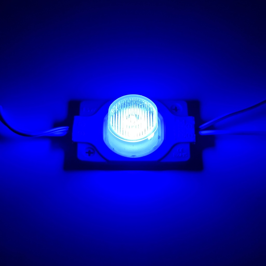 Модуль рекламний 12v COB круглий з лінзою 1.5W Синій ROUND-1Led-B-1,5W