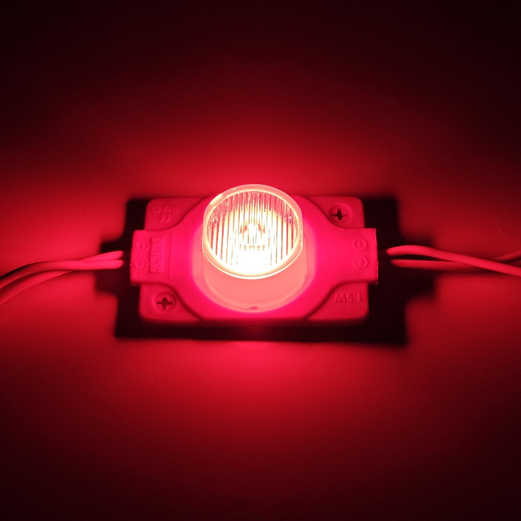 Модуль рекламний 12v COB круглий з лінзою 1.5W Червоний ROUND-1Led-R-1,5W