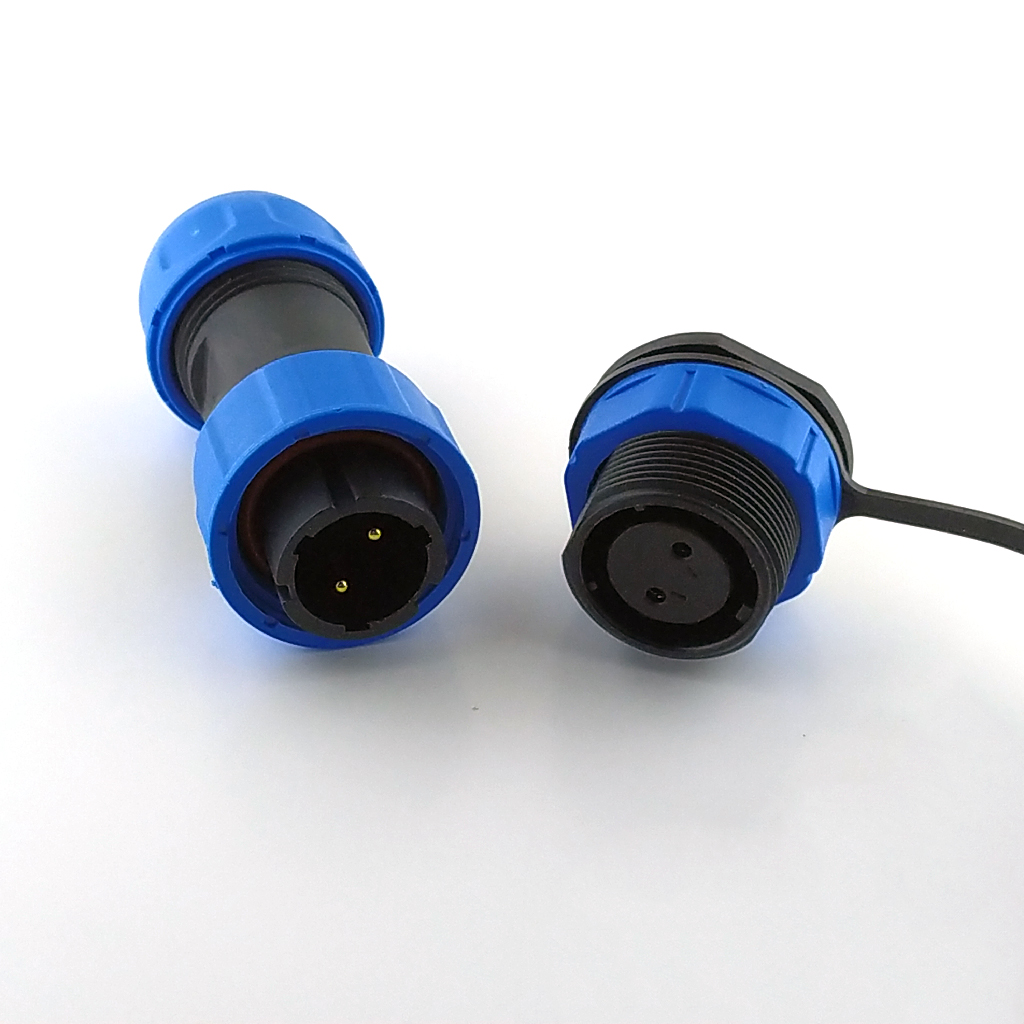 M16 Комплект (male+female); 2pin Waterproof Connector IP68, провід-корпус