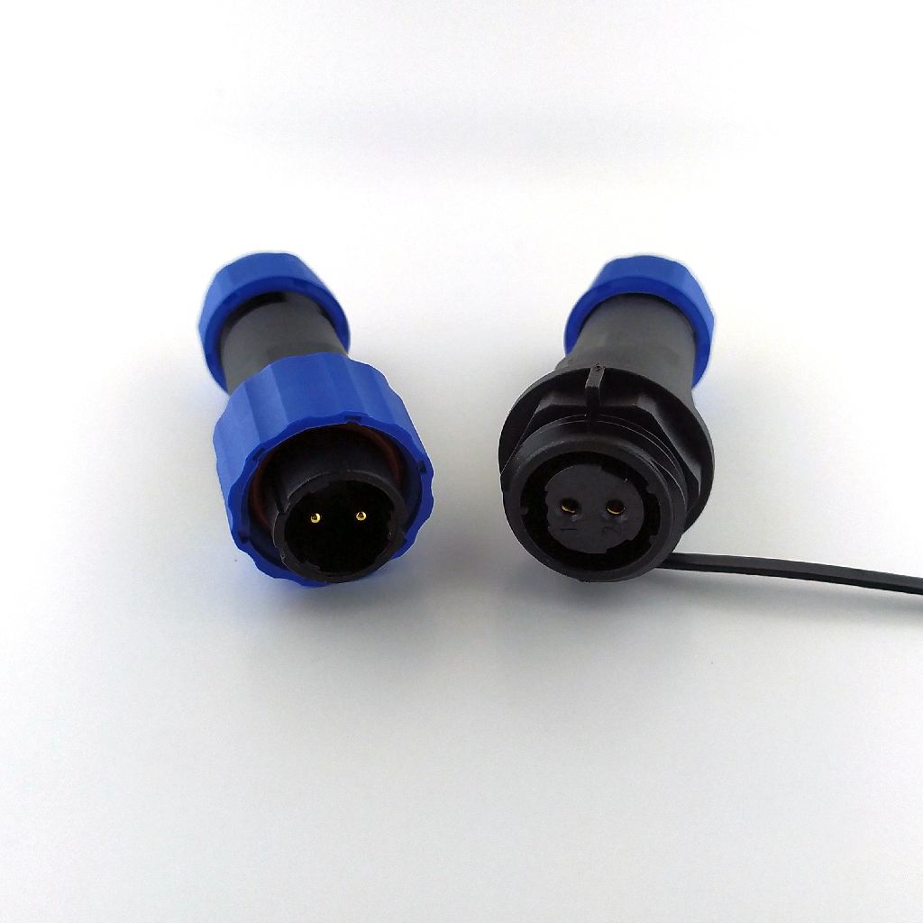 M16 комплект (male+female); 2pin Waterproof Connector IP68, провід-провід