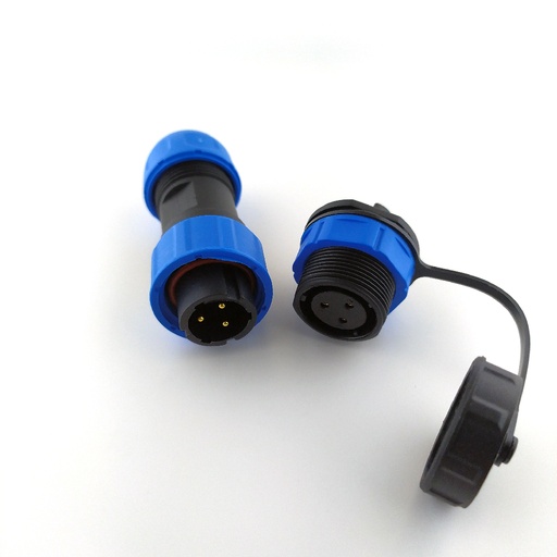 M16 комплект (male+female); 3pin Waterproof Connector IP68, провід-корпус