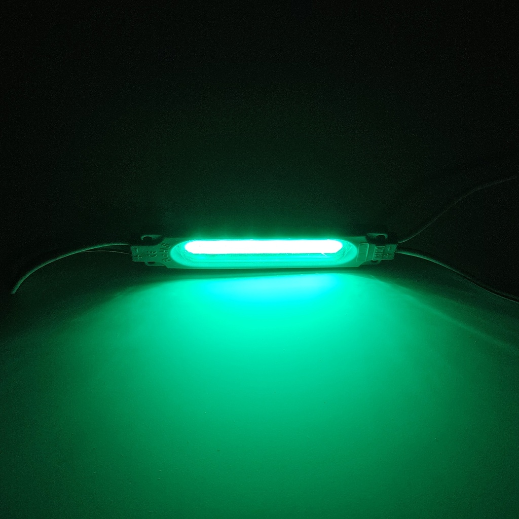 Модуль рекламний 12v COB 6816 прямокутний з лінзою Зелений