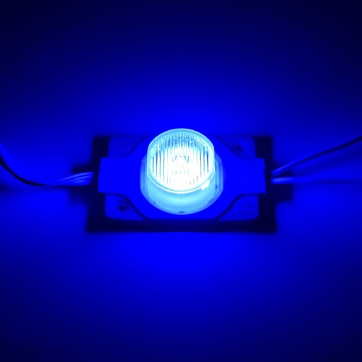 Модуль рекламний 12v COB круглий з лінзою 1.5W Синій